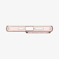ACS06702 - iPhone 15 Pro Case Liquid Crystal Glitter in rose quartz showing the bottom