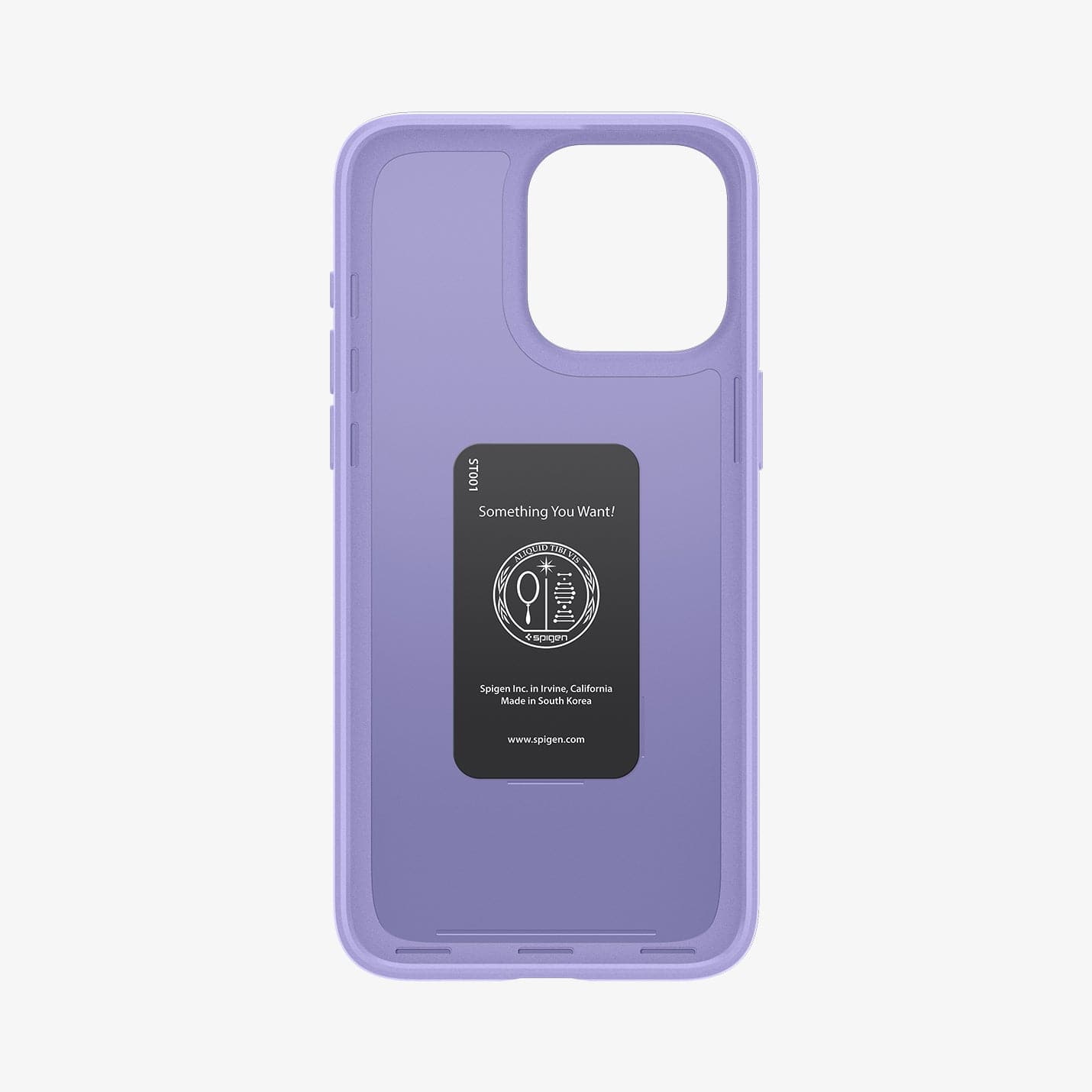 ACS06692 - iPhone 15 Pro Case Thin Fit in iris purple showing the inside of case