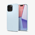 ACS06693 - iPhone 15 Pro Case Thin Fit in mute blue showing the back and front