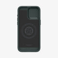 ACS06739 - iPhone 15 Pro Case Optik Armor (MagFit) in abyss green showing the inside of case