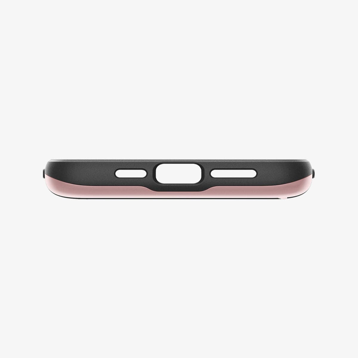 ACS04981 - iPhone 14 Pro Case Slim Armor CS in rose gold showing the bottom with precise cutouts