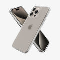 ACS06708 - iPhone 15 Pro Case Ultra Hybrid in Frost Clear showing the back, side, and front