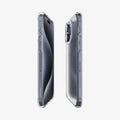 ACS06708 - iPhone 15 Pro Case Ultra Hybrid in Frost Clear showing the back, side, and front