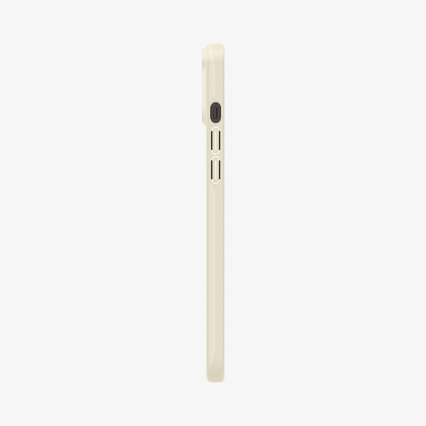 ACS06642 - iPhone 15 Plus Case Thin Fit in mute beige showing the side