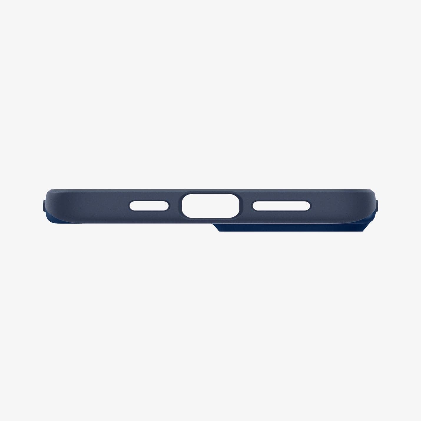 ACS06640 - iPhone 15 Plus Case Thin Fit in navy blue showing the bottom