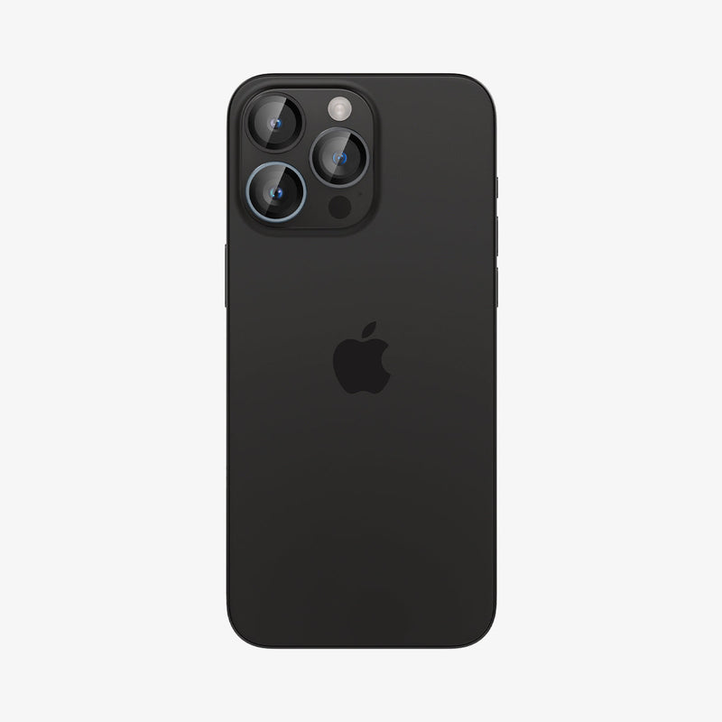 AGL06159 - iPhone 15 Pro / 15 Pro Max Optik Pro Lens Protector in zero one showing the back