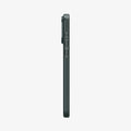 ACS06548 - iPhone 15 Pro Max Case Thin Fit in abyss green showing the side