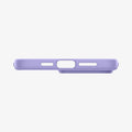 ACS06549 - iPhone 15 Pro Max Case Thin Fit in iris purple showing the bottom