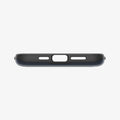 ACS04838 - iPhone 14 Pro Max Case Slim Armor CS in metal slate showing the bottom with precise cutouts
