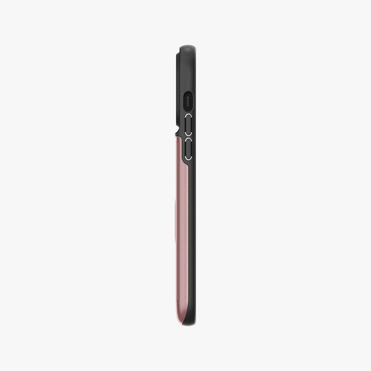 ACS04836 - iPhone 14 Pro Max Case Slim Armor CS in rose gold showing the side with volume controls