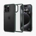 ACS06569 - iPhone 15 Pro Max Case Ultra Hybrid in frost green showing the back and front