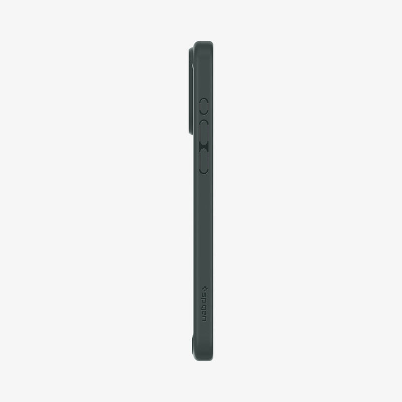 ACS06569  - iPhone 15 Pro Max Case Ultra Hybrid in frost green showing the side with volume controls