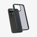 ACS06569  - iPhone 15 Pro Max Case Ultra Hybrid in frost green showing the back with case hovering away from device