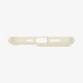 ACS06571 - iPhone 15 Pro Max Case Ultra Hybrid in mute beige showing the bottom with precise cutouts