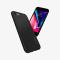 042CS20511 - iPhone 8 Series Liquid Air Case in Black showing the back, partial sides and  front