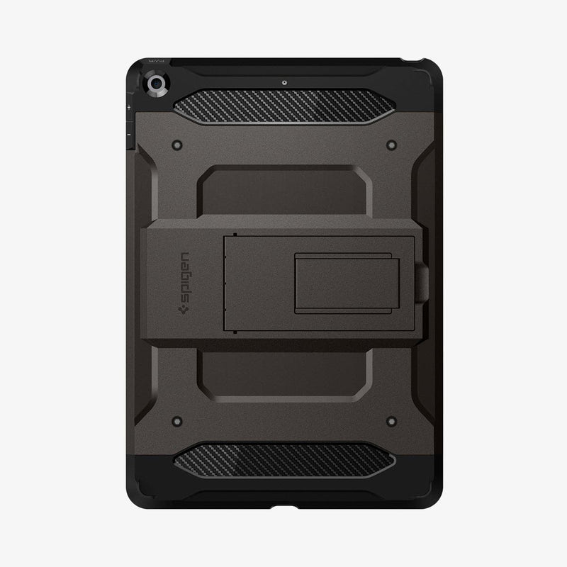 ACS00378 - iPad 10.2" Case Tough Armor Tech in gunmetal showing the back