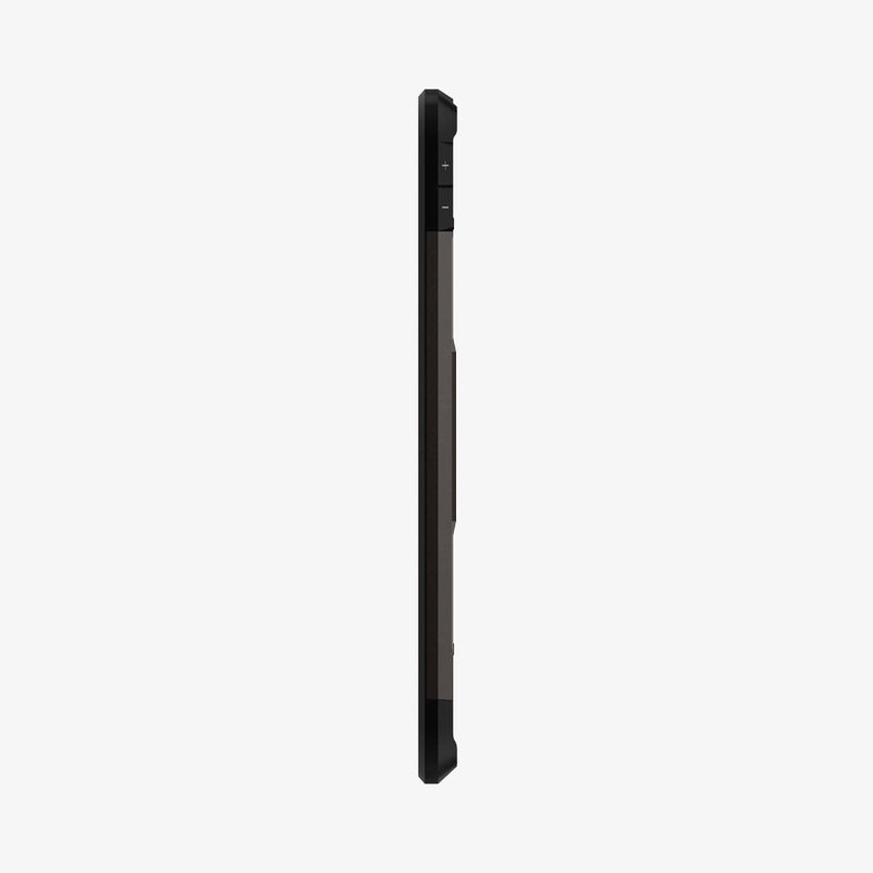 ACS00378 - iPad 10.2" Case Tough Armor Tech in gunmetal showing the side