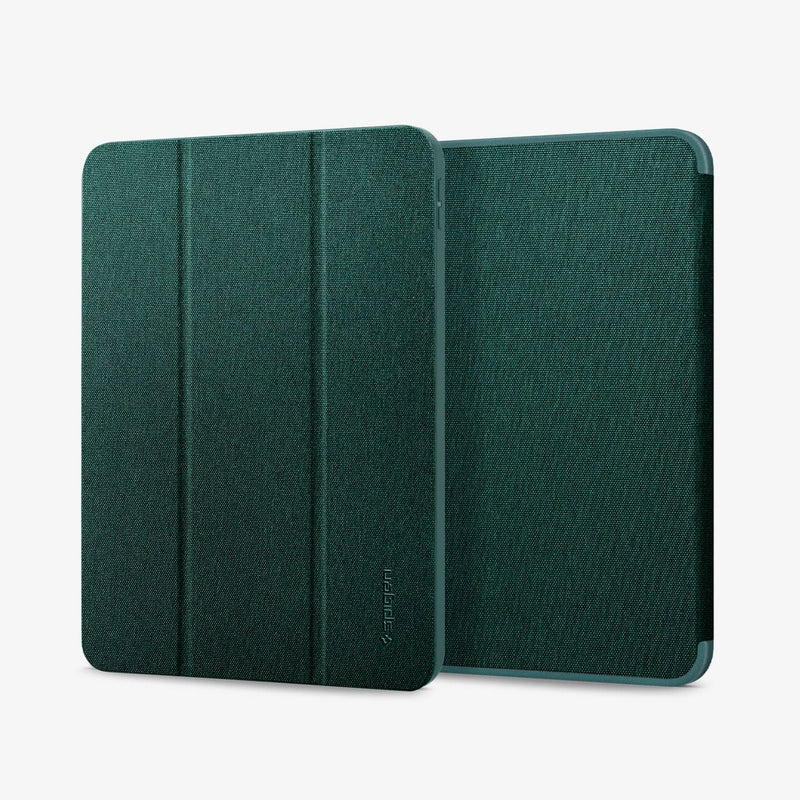 ACS05308 - iPad 10.9" Case Urban Fit in midnight green showing the front and back