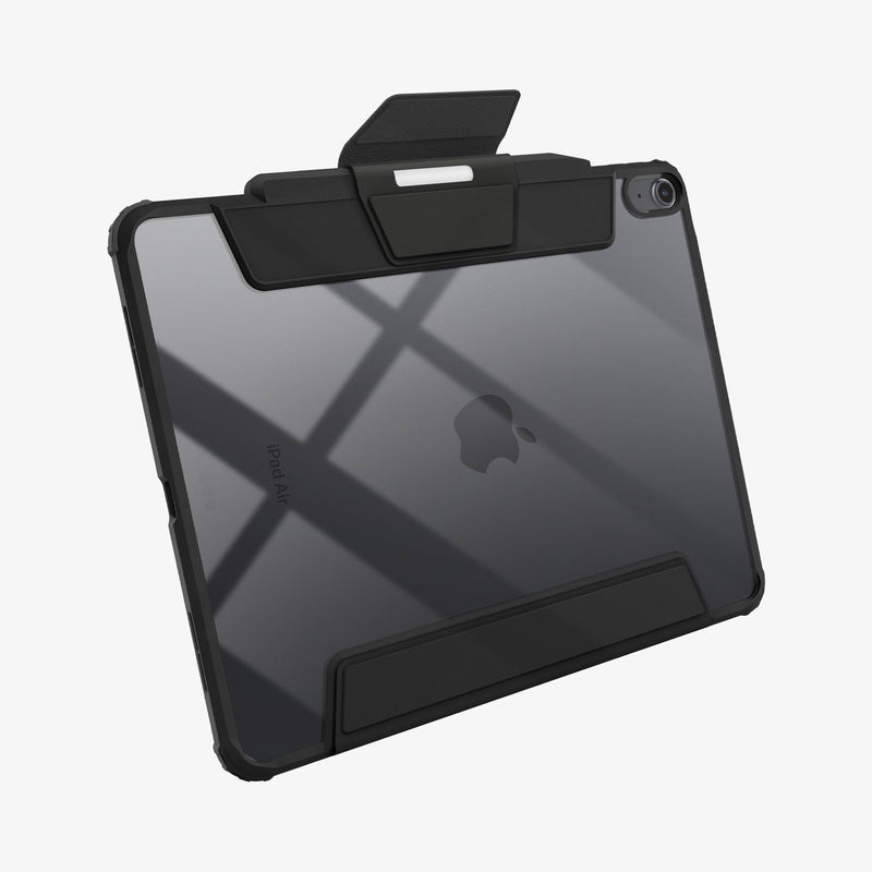 ACS07678 - iPad Air 12.9-inch Case Air Skin Pro in Black showing the back and partial bottom with cover flap open