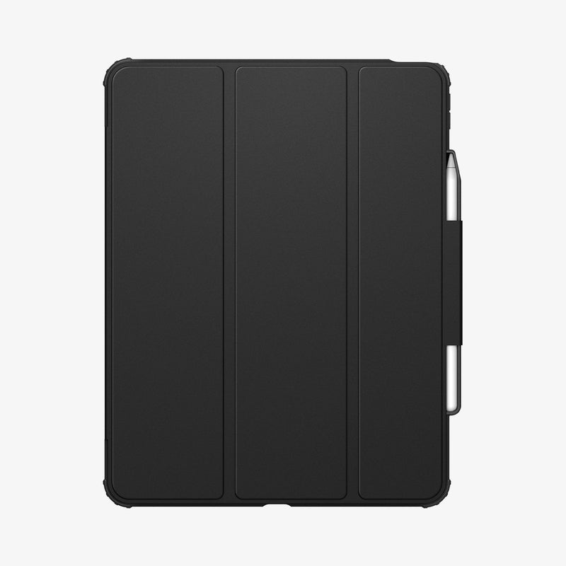ACS07668 - iPad Air 12.9-inch Case Ultra Hybrid Pro in Black showing the front with s-pen attached