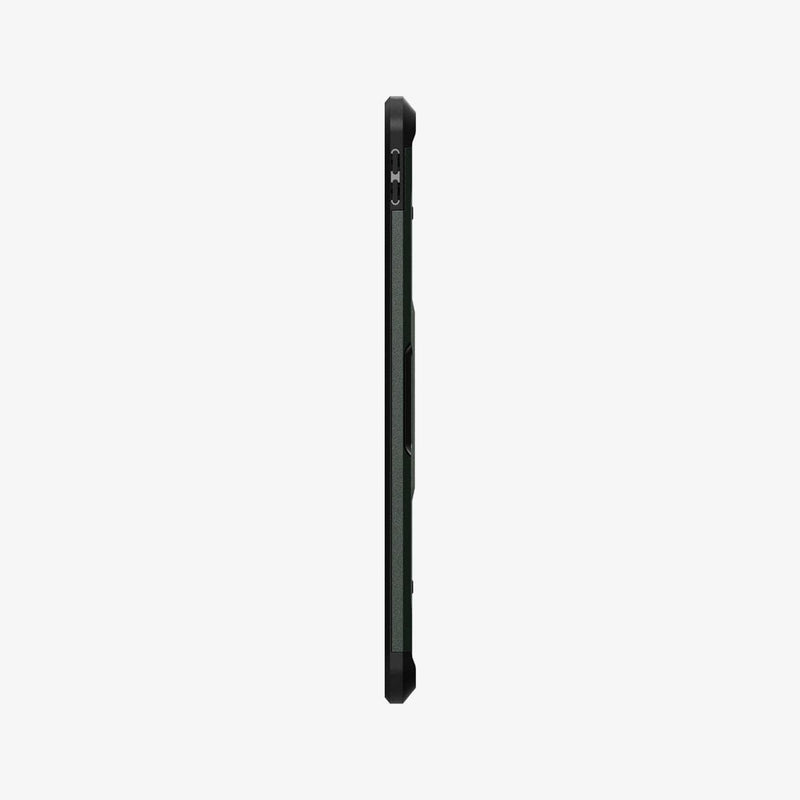 ACS02053 - iPad Air 10.9" (2022 / 2020) Case Tough Armor Pro in military green showing the side with volume controls