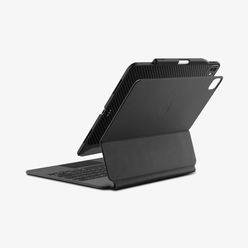 ACS07019 - iPad Pro 11-inch (2024) Case Enzo Aramid in Black showing the back and partial inner