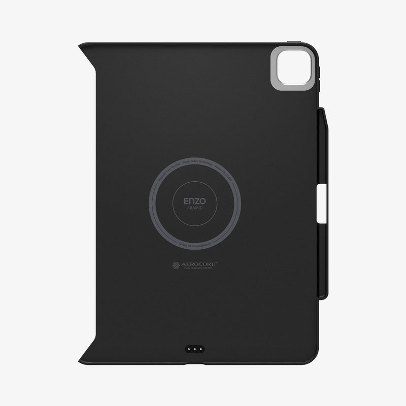 ACS07019 - iPad Pro 11-inch (2024) Case Enzo Aramid in Black showing the half of the inner case