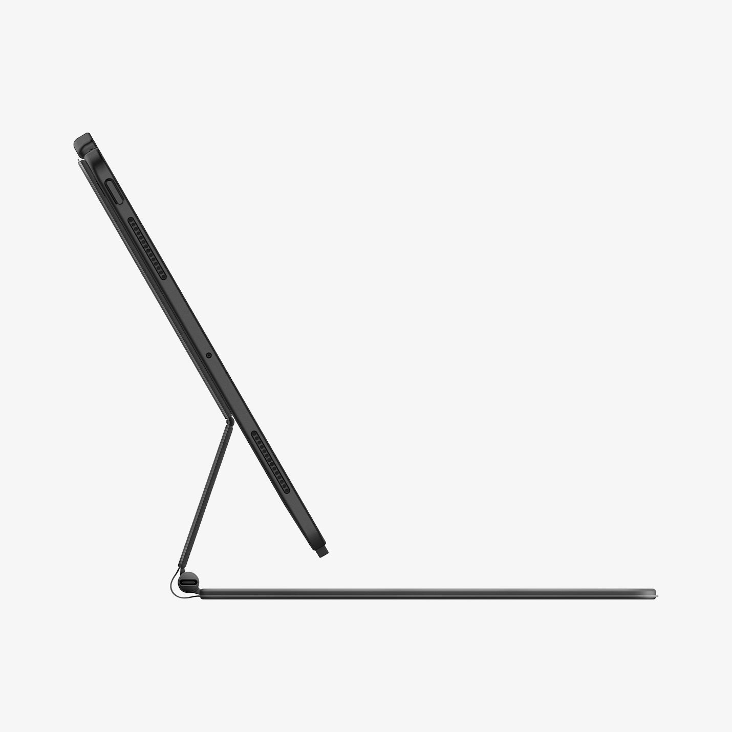 ACS07019 - iPad Pro 11-inch (2024) Case Enzo Aramid in Black showing the side