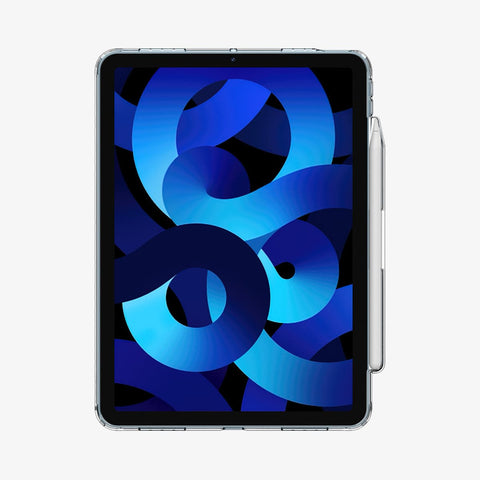 ACS05266 - iPad Air 10.9" Case Air Skin Hybrid in crystal clear showing the front with pen in slot