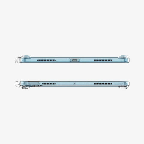 ACS05266 - iPad Air 10.9" Case Air Skin Hybrid in crystal clear showing the bottom and top with precise cutouts