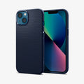 ACS03520 - iPhone 13 Case Liquid Air in navy blue showing the back and front