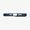 ACS03520 - iPhone 13 Case Liquid Air in navy blue showing the bottom with precise cutouts