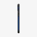 ACS04917 - iPhone 14 Plus Case Tough Armor (MagFit) in navy blue showing the side with volume controls