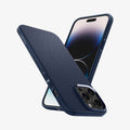 ACS04958 - iPhone 14 Pro Case Liquid Air in navy blue showing the back, sides and front