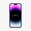 ACS05578 - iPhone 14 Pro Case Liquid Air in deep purple showing the front