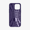 ACS05578 - iPhone 14 Pro Case Liquid Air in deep purple showing the inside of case