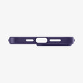 ACS05578 - iPhone 14 Pro Case Liquid Air in deep purple showing the bottom with precise cutouts