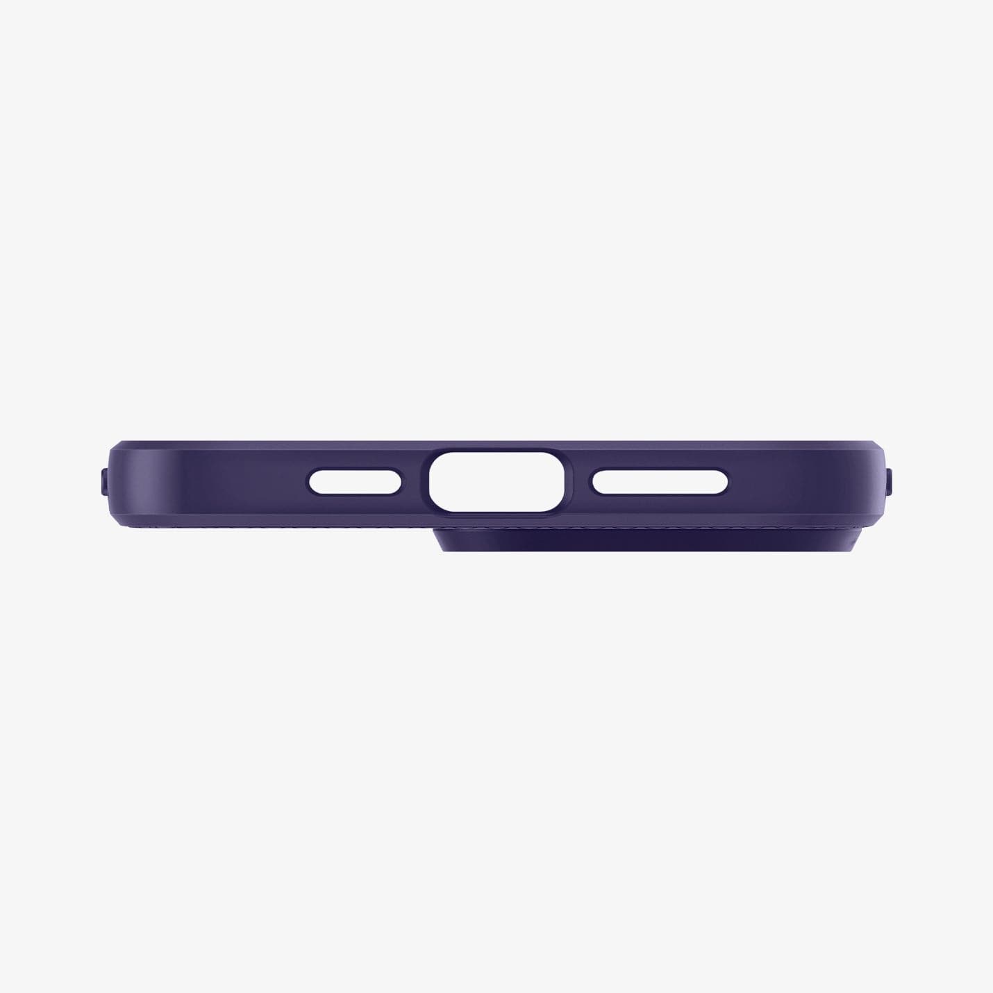ACS05578 - iPhone 14 Pro Case Liquid Air in deep purple showing the bottom with precise cutouts