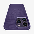 ACS05578 - iPhone 14 Pro Case Liquid Air in deep purple showing the back zoomed in to show the fine details