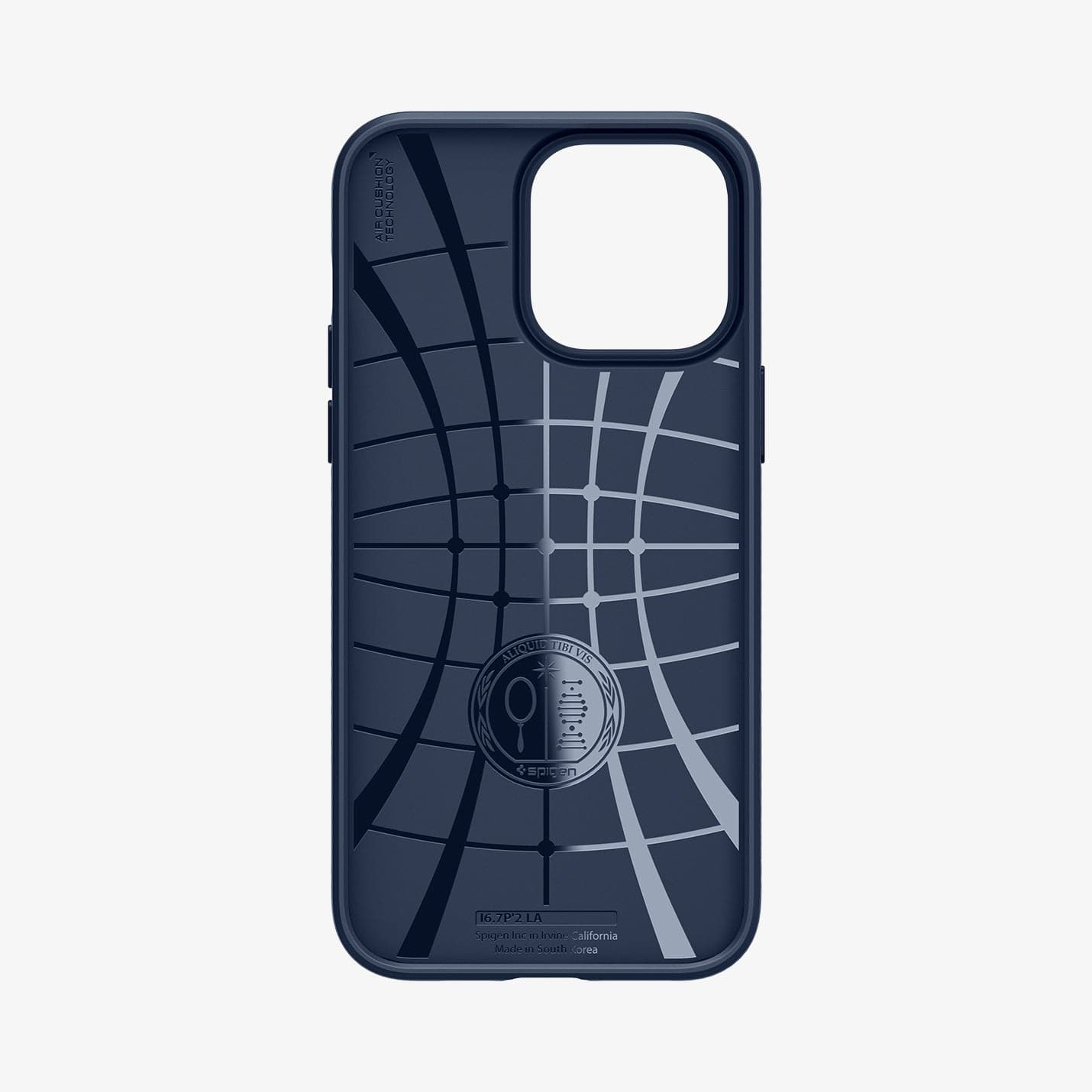ACS04814 - iPhone 14 Pro Max Case Liquid Air in navy blue showing the inside of case