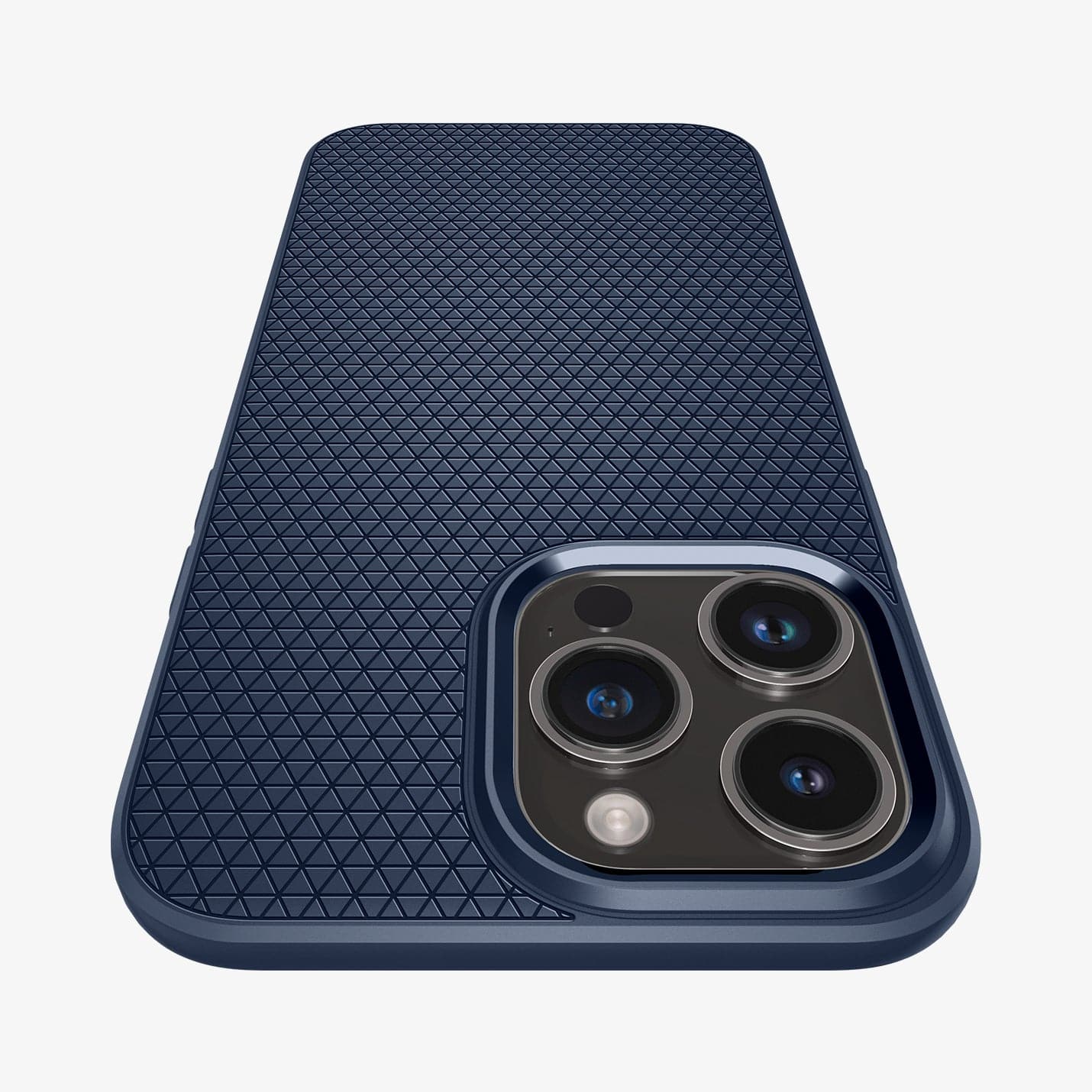 ACS04814 - iPhone 14 Pro Max Case Liquid Air in navy blue showing the back zoomed in to show the fine details