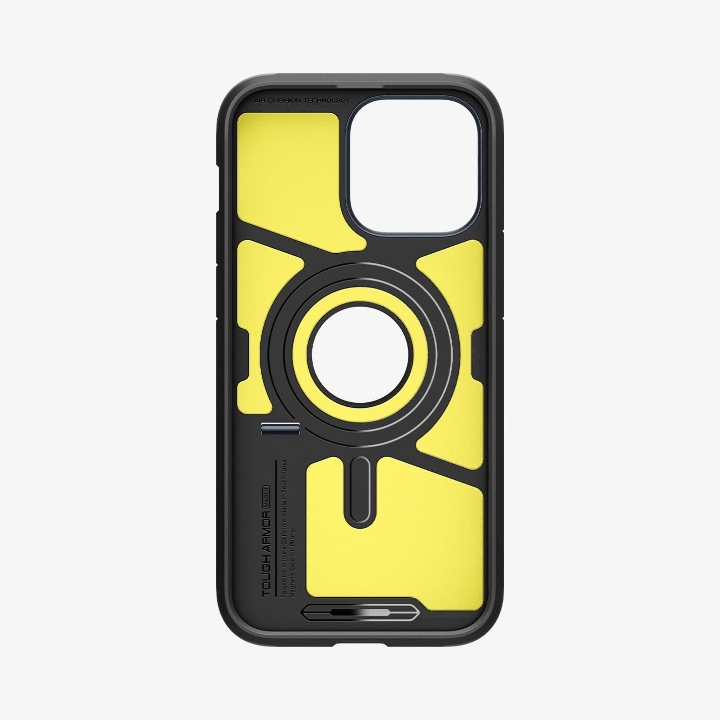 ACS04841 - iPhone 14 Pro Max Case Tough Armor (MagFit) in metal slate showing the inside of case