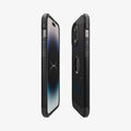 ACS04985 - iPhone 14 Pro Case Tough Armor (MagFit) in black showing the sides, partial back and front
