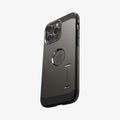 ACS04984 - iPhone 14 Pro Case Tough Armor (MagFit) in gunmetal showing the back and partial side