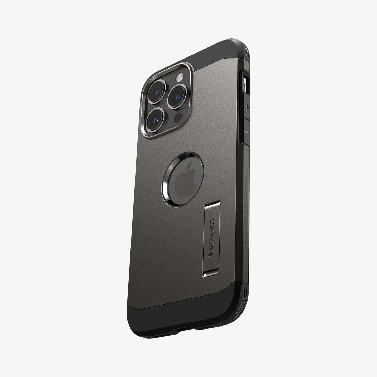 ACS04984 - iPhone 14 Pro Case Tough Armor (MagFit) in gunmetal showing the back and partial side