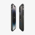 ACS04984 - iPhone 14 Pro Case Tough Armor (MagFit) in gunmetal showing the sides, partial back and front