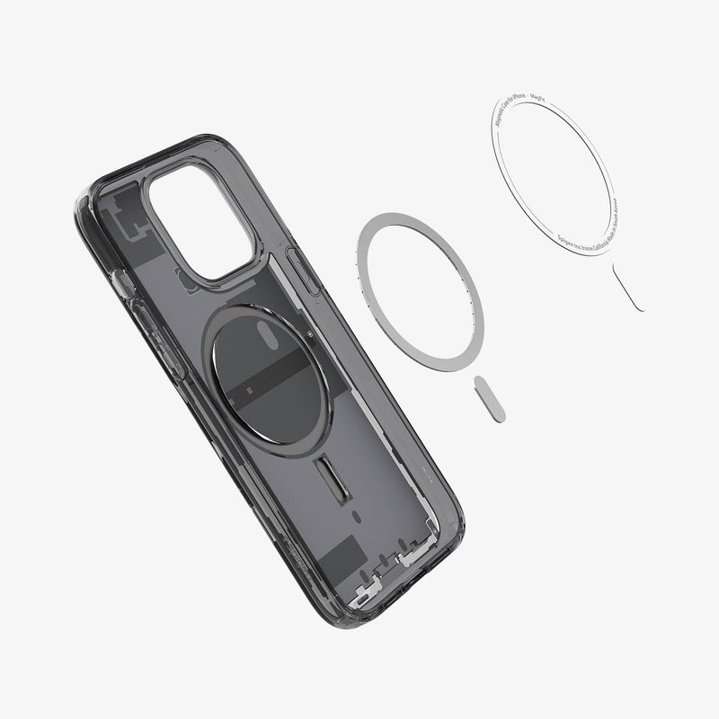 ACS05540 - iPhone 14 Pro Case Ultra Hybrid Zero One (MagFit) showing the inside magnetic ring layers