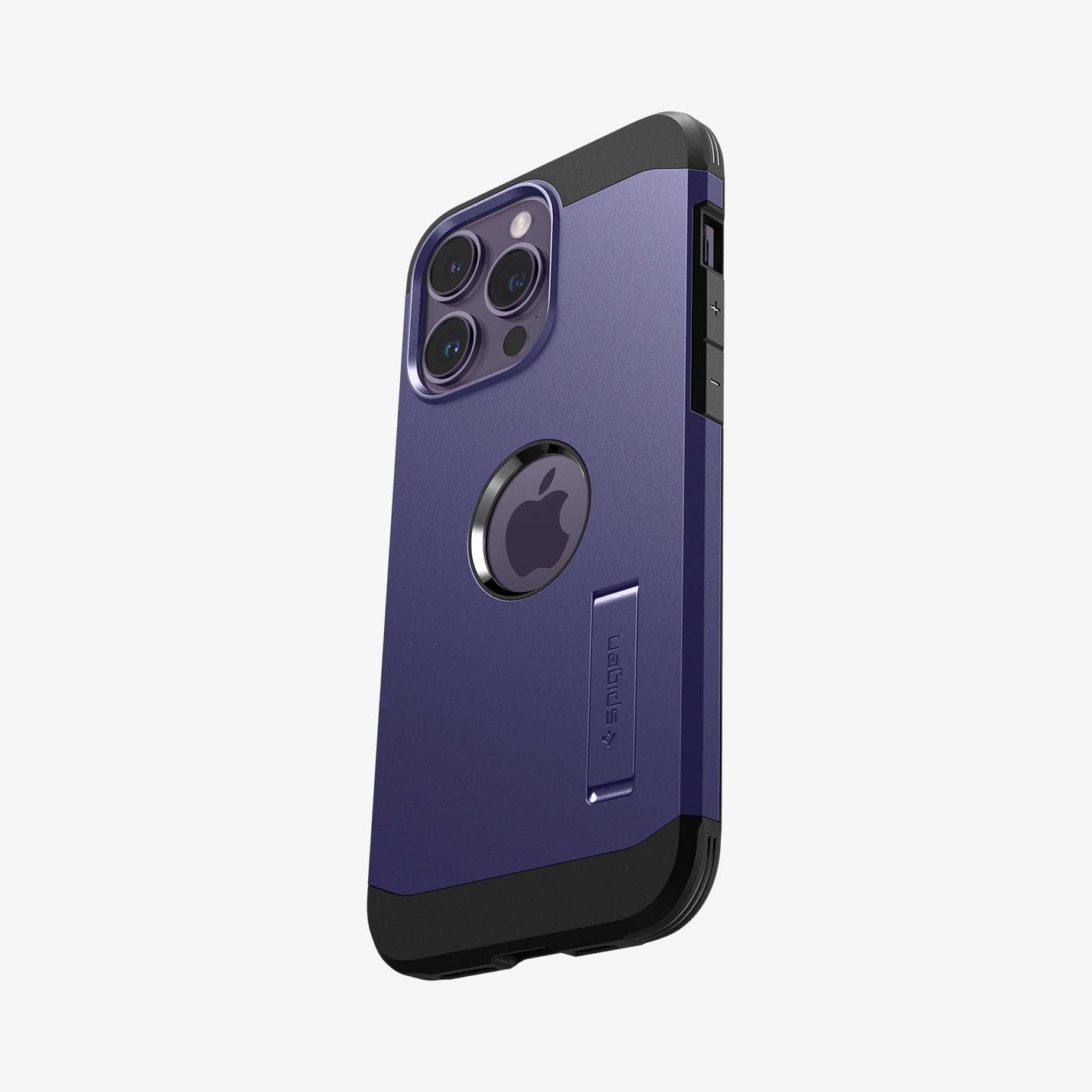 ACS05576 - iPhone 14 Pro Max Case Tough Armor (MagFit) in deep purple showing the back and partial side