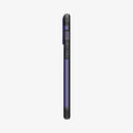 ACS05576 - iPhone 14 Pro Max Case Tough Armor (MagFit) in deep purple showing the side with volume controls