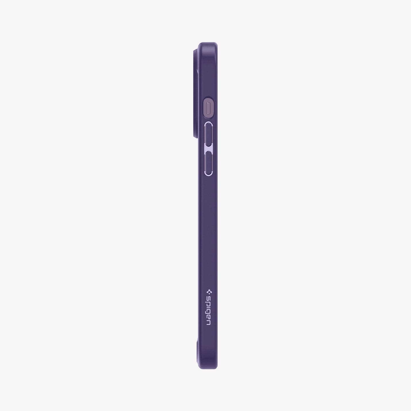 ACS05574 - iPhone 14 Pro Max Case Ultra Hybrid in deep purple showing the side with volume controls